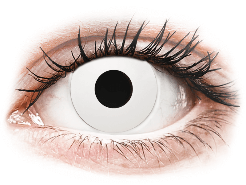 CRAZY LENS - WhiteOut - nedioptrické jednodenné (2 šošovky) - Coloured contact lenses