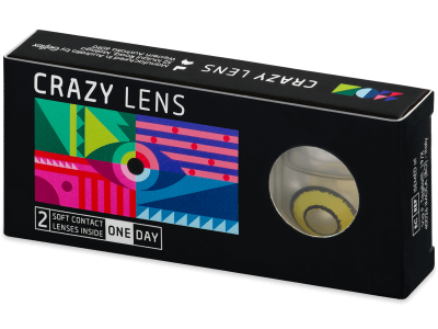 CRAZY LENS - Yellow Twilight - dioptrické jednodenné (2 šošovky) - Coloured contact lenses