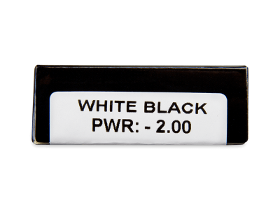 CRAZY LENS - White Black - dioptrické jednodenné (2 šošovky) - Náhľad parametrov šošoviek