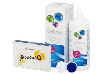 Menicon PremiO (6 šošoviek) + Gelone 360 ml