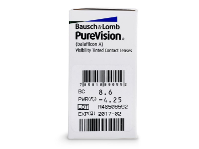 PureVision (6 šošoviek) - Náhľad parametrov šošoviek