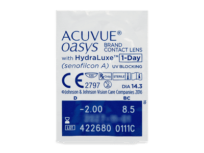 Acuvue Oasys 1-Day with Hydraluxe (30 šošoviek) - Vzhľad blistra so šošovkou