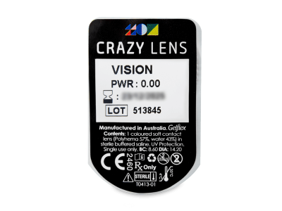 CRAZY LENS - Vision - nedioptrické jednodenné (2 šošovky) - Vzhľad blistra so šošovkou