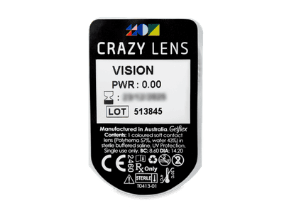 CRAZY LENS - Vision - nedioptrické jednodenné (2 šošovky) - Vzhľad blistra so šošovkou