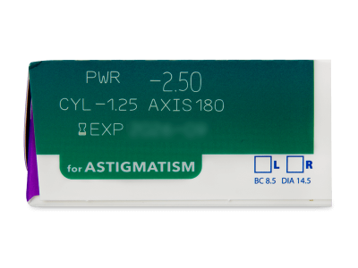 Precision1 for Astigmatism (90 šošoviek) - Náhľad parametrov šošoviek