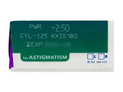 Precision1 for Astigmatism (90 šošoviek) - Náhľad parametrov šošoviek