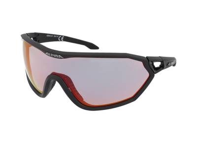 Slnečné okuliare Alpina S-Way QVM+ Black Matt/Quattro Varioflex Rainbow Mirror