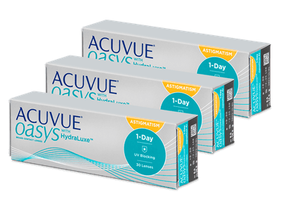 Acuvue Oasys 1-Day with HydraLuxe for Astigmatism (90 šošoviek) - Tórické kontaktné šošovky