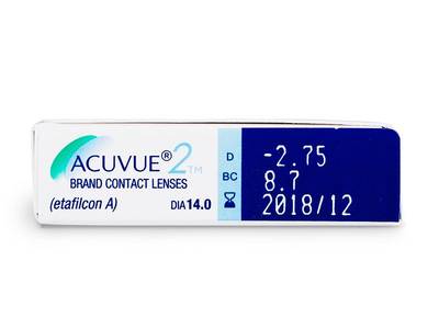 Acuvue 2 (6 šošoviek) - Náhľad parametrov šošoviek