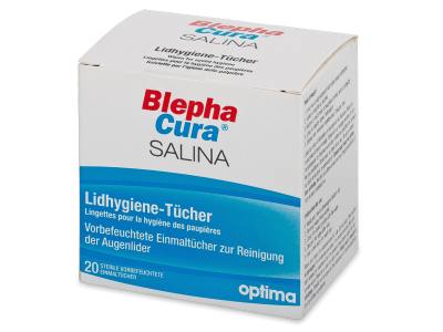 BlephaCura Salina sterilné obrúsky pre starostlivosť o očné viečka 20 ks 