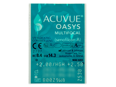 Acuvue Oasys Multifocal (6 šošoviek) - Vzhľad blistra so šošovkou