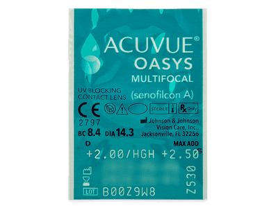 Acuvue Oasys Multifocal (6 šošoviek) - Vzhľad blistra so šošovkou