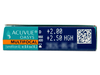 Acuvue Oasys Multifocal (6 šošoviek) - Náhľad parametrov šošoviek