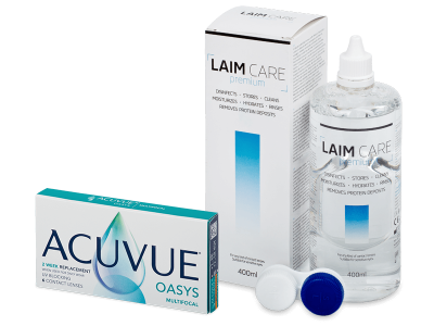 Acuvue Oasys Multifocal (6 šošoviek) + roztok Laim Care 400 ml