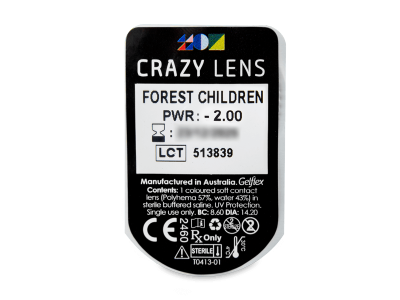CRAZY LENS - Forest Children - dioptrické jednodenné (2 šošovky) - Vzhľad blistra so šošovkou