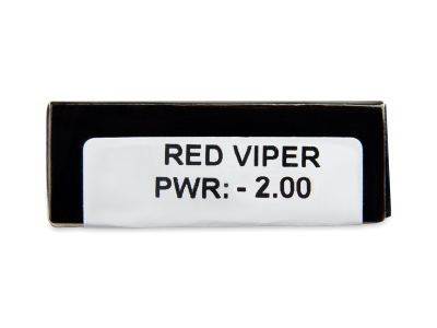 CRAZY LENS - Red Viper - dioptrické jednodenné (2 šošovky) - Náhľad parametrov šošoviek