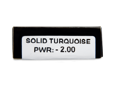 CRAZY LENS - Solid Turquoise - dioptrické jednodenné (2 šošovky) - Náhľad parametrov šošoviek