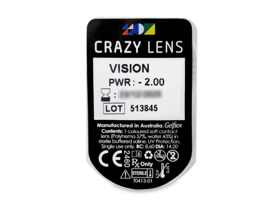 CRAZY LENS - Vision - dioptrické jednodenné (2 šošovky) - Vzhľad blistra so šošovkou
