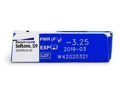 SofLens 59 (6 šošoviek) - Náhľad parametrov šošoviek