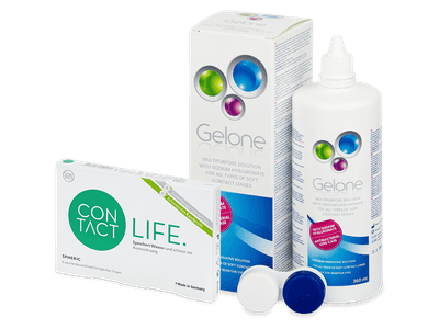 Contact Life spheric (6 šošoviek) + Gelone 360 ml - Výhodný balíček