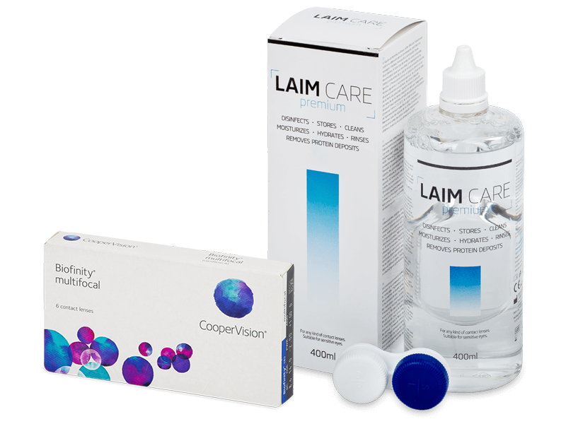 Biofinity Multifocal (6 šošoviek) + roztok Laim-Care 400 ml - Výhodný balíček