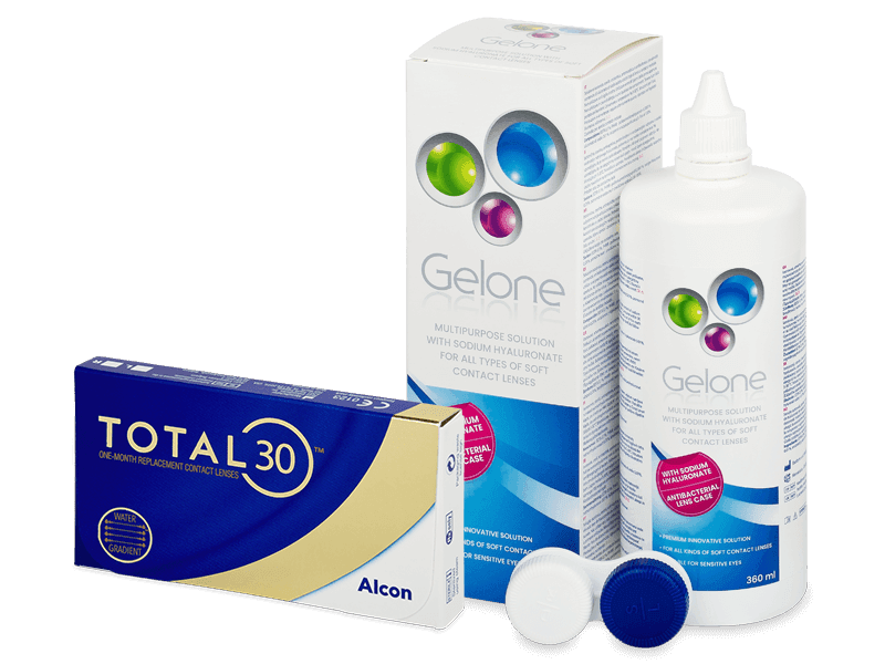TOTAL30 (3 šošovky) + Gelone 360 ml - Výhodný balíček