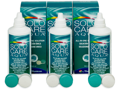 SoloCare Aqua 3 x 360 ml - Výhodné trojbalenie roztoku