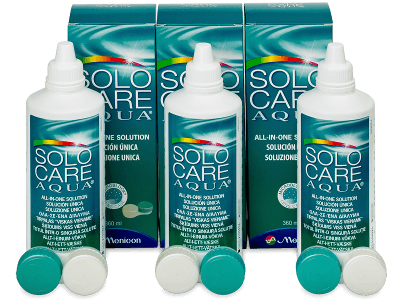 SoloCare Aqua 3 x 360 ml - Výhodné trojbalenie roztoku