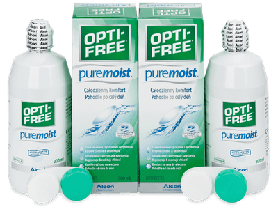 OPTI-FREE PureMoist 2 x 300 ml - Výhodné dvojbalenie roztoku