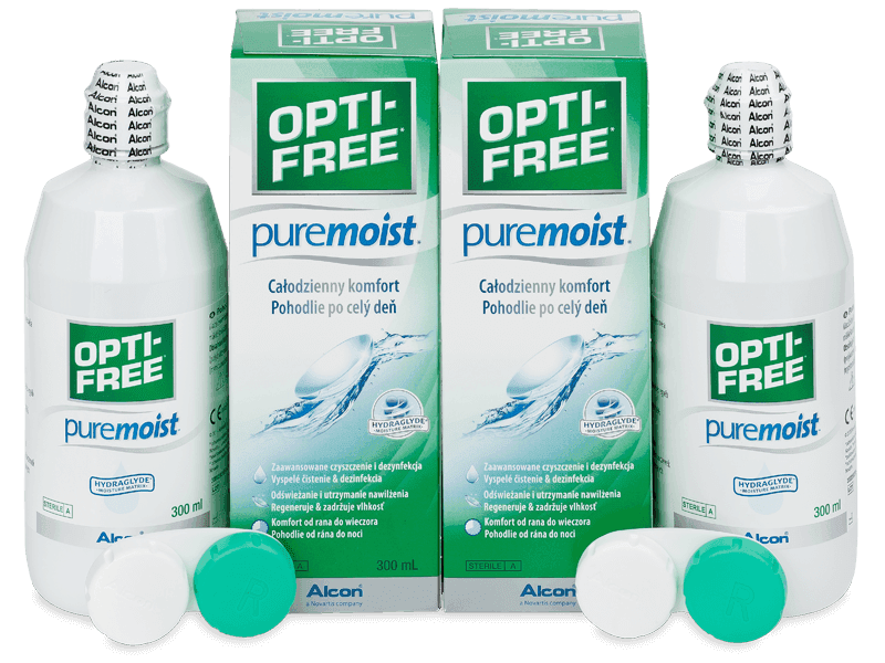 Roztok OPTI-FREE PureMoist 2x 300 ml - Výhodné dvojbalenie roztoku
