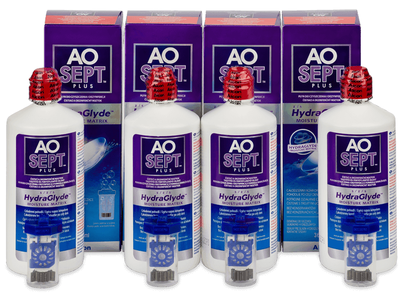 Roztok AO SEPT PLUS HydraGlyde 4x 360 ml - Výhodné štvorbalenie roztoku