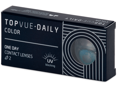 TopVue Daily Color - Brilliant Blue - dioptrické denné (2 šošovky) - Coloured contact lenses