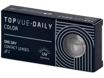 TopVue Daily Color - Sterling Grey - dioptrické denné (2 šošovky) - Coloured contact lenses