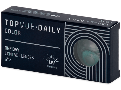 TopVue Daily Color - Turquoise - dioptrické denné (2 šošovky) - Coloured contact lenses