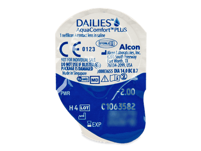 Dailies AquaComfort Plus (30 šošoviek) - Vzhľad blistra so šošovkou
