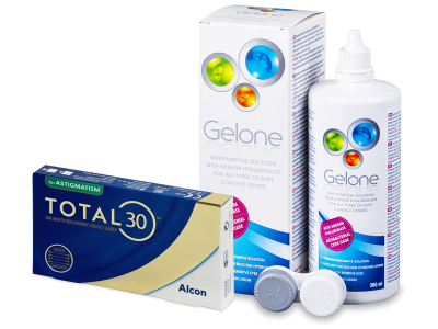 TOTAL30 for Astigmatism (3 šošovky) + Gelone 360 ml