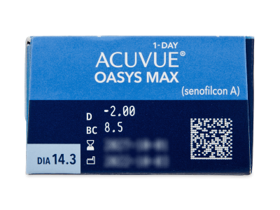 Acuvue Oasys Max 1-Day (30 šošoviek) - Náhľad parametrov šošoviek