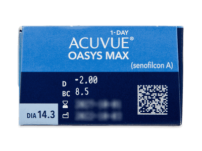 Acuvue Oasys Max 1-Day (30 šošoviek) - Náhľad parametrov šošoviek