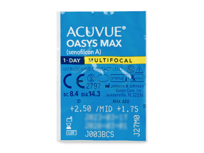 Acuvue Oasys Max 1-Day Multifocal (30 šošoviek) - Vzhľad blistra so šošovkou