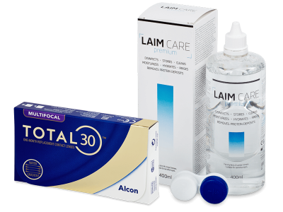 TOTAL30 Multifocal (3 šošovky) + roztok Laim Care 400 ml