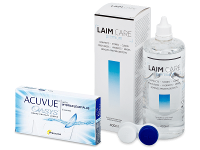Acuvue Oasys (6 šošoviek) + roztok Laim Care 400 ml