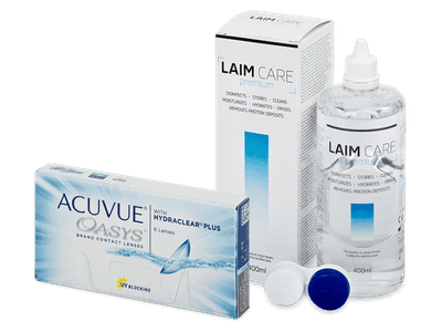 Acuvue Oasys (6 šošoviek) + roztok Laim Care 400 ml