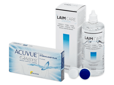 Acuvue Oasys (6 šošoviek) + roztok Laim Care 400 ml