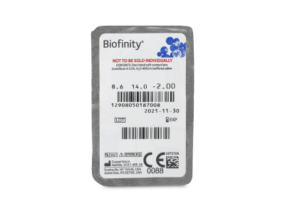 Biofinity (3 šošovky) - Vzhľad blistra so šošovkou