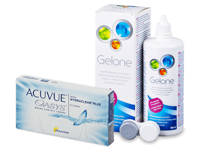 Acuvue Oasys (6 šošoviek) + roztok Gelone 360 ml