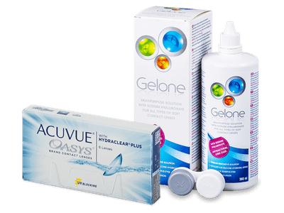 Acuvue Oasys (6 šošoviek) + roztok Gelone 360 ml