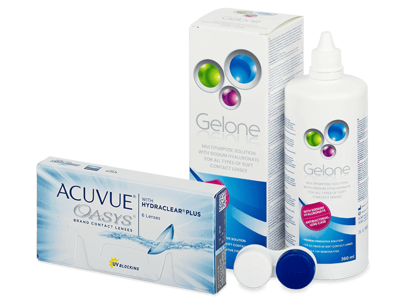 Acuvue Oasys (6 šošoviek) + Gelone 360 ml - Výhodný balíček
