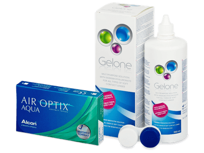 Air Optix Aqua (6 šošoviek) + Gelone 360 ml
