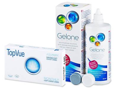 TopVue Monthly (6 šošoviek) + roztok Gelone 360 ml