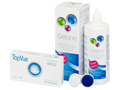 TopVue Monthly (6 šošoviek) + Gelone 360 ml - Výhodný balíček